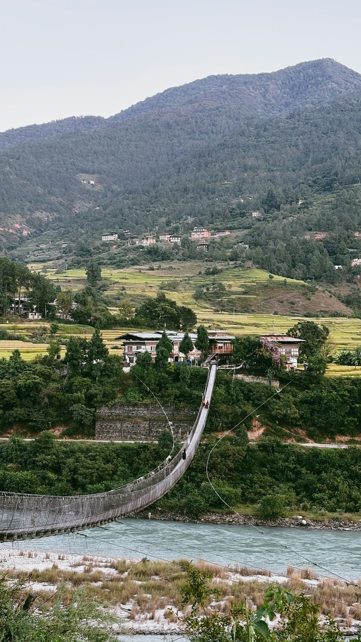 Punakha Suspension Bridge — view 3